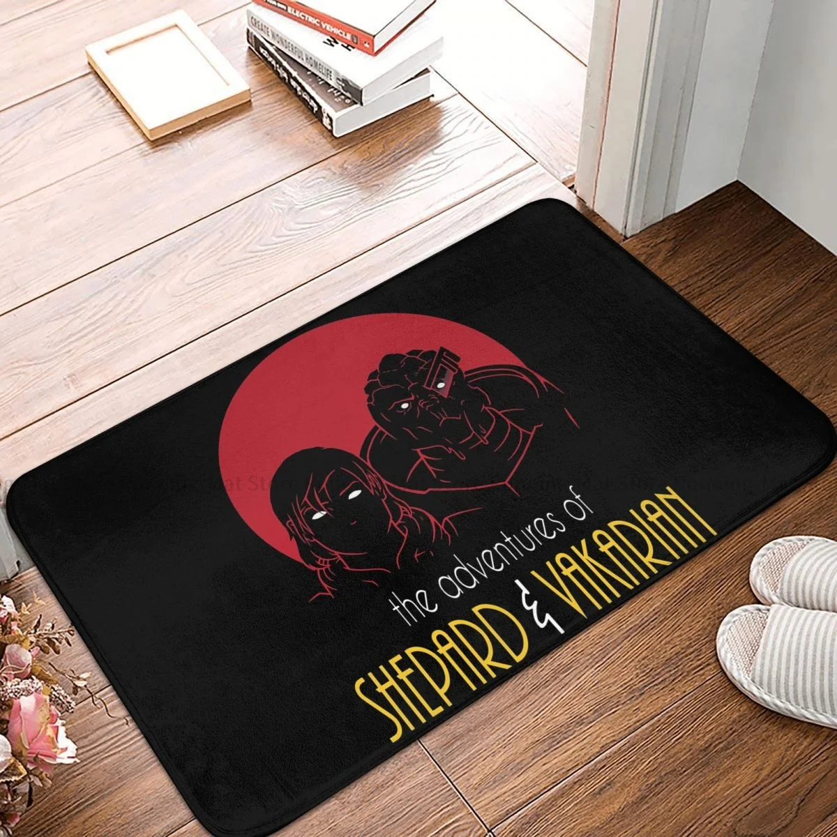 Mass Effect Soldier Action Game Non-slip Doormat Living Room Mat Shepard Vakarian Floor Carpet Welcome Rug Bedroom Decor