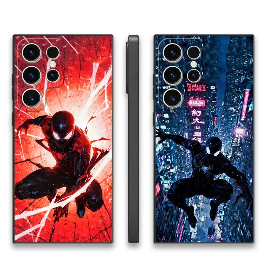 Marvel Cool Spider Man Custodia morbida nera per Samsung Galaxy S24 S24Ultra S25 Ultra S20 FE S22 Plus S21 + S21 S23 FE