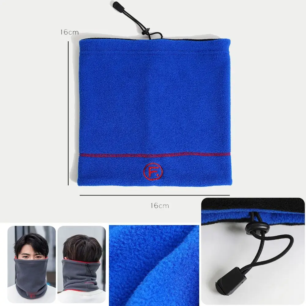 Multifunctional Thermal Warm Polar Fleece Neck Scarf Circle Wrap Winter Warm Neck Warmer Beanie Fleece Snood Scarf