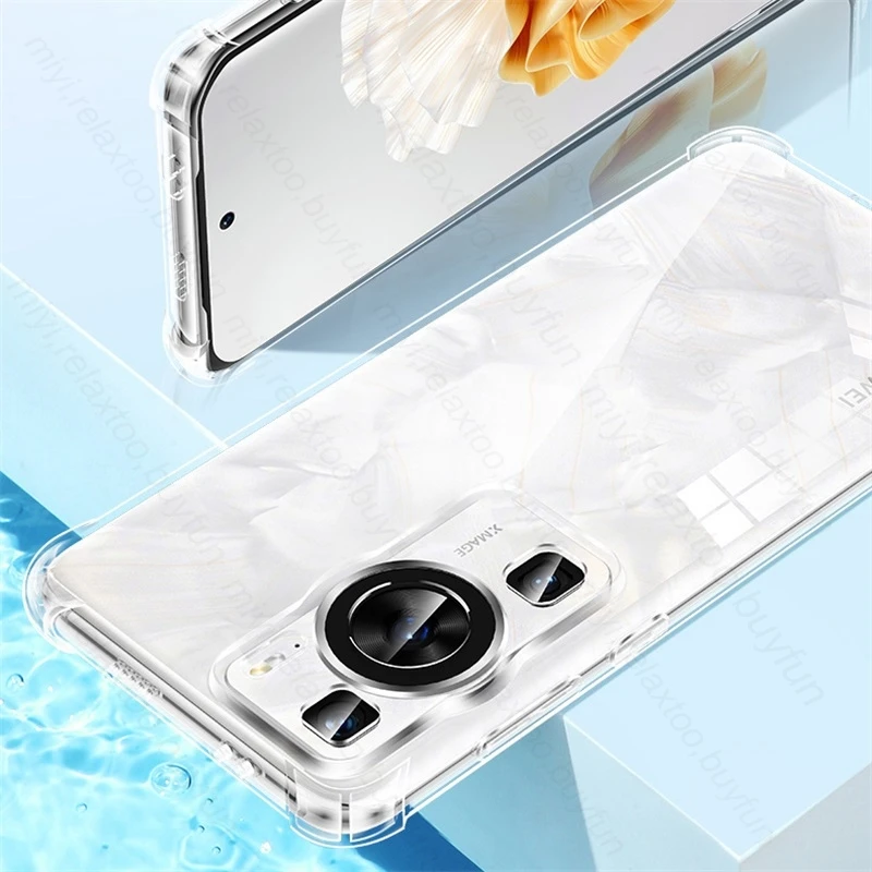 3To1 Hauwei P60Pro 4G Case + Camere Glass Hydrogel Film Screen Protector For Huawei P 60 P60 Pro 4G 6.67