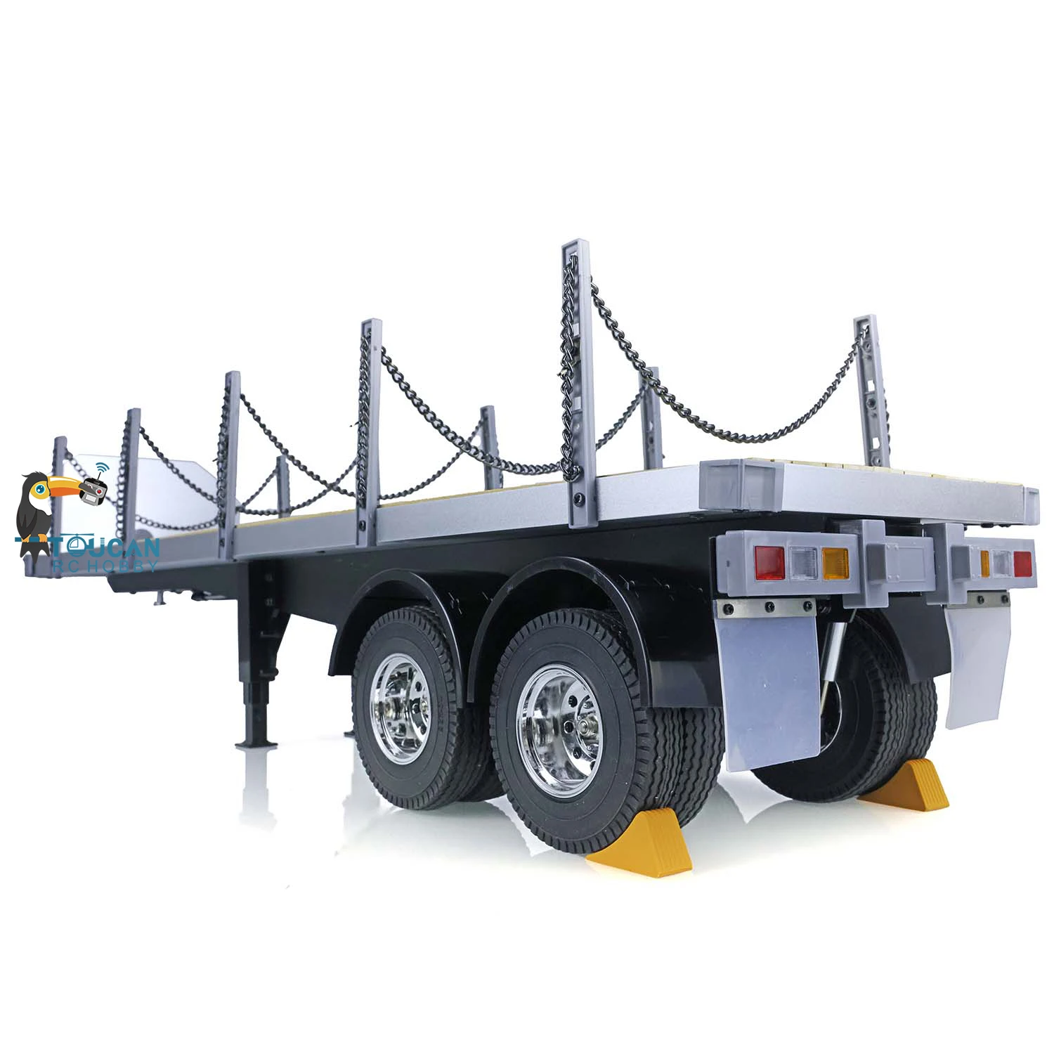 US Stock Toucan RC 1/14 2Axle Flatbed Semi Rimorchio RC Trattore Camion Per I Giocattoli FAI DA TE Tamiyaya Modello Th01024-Smt2