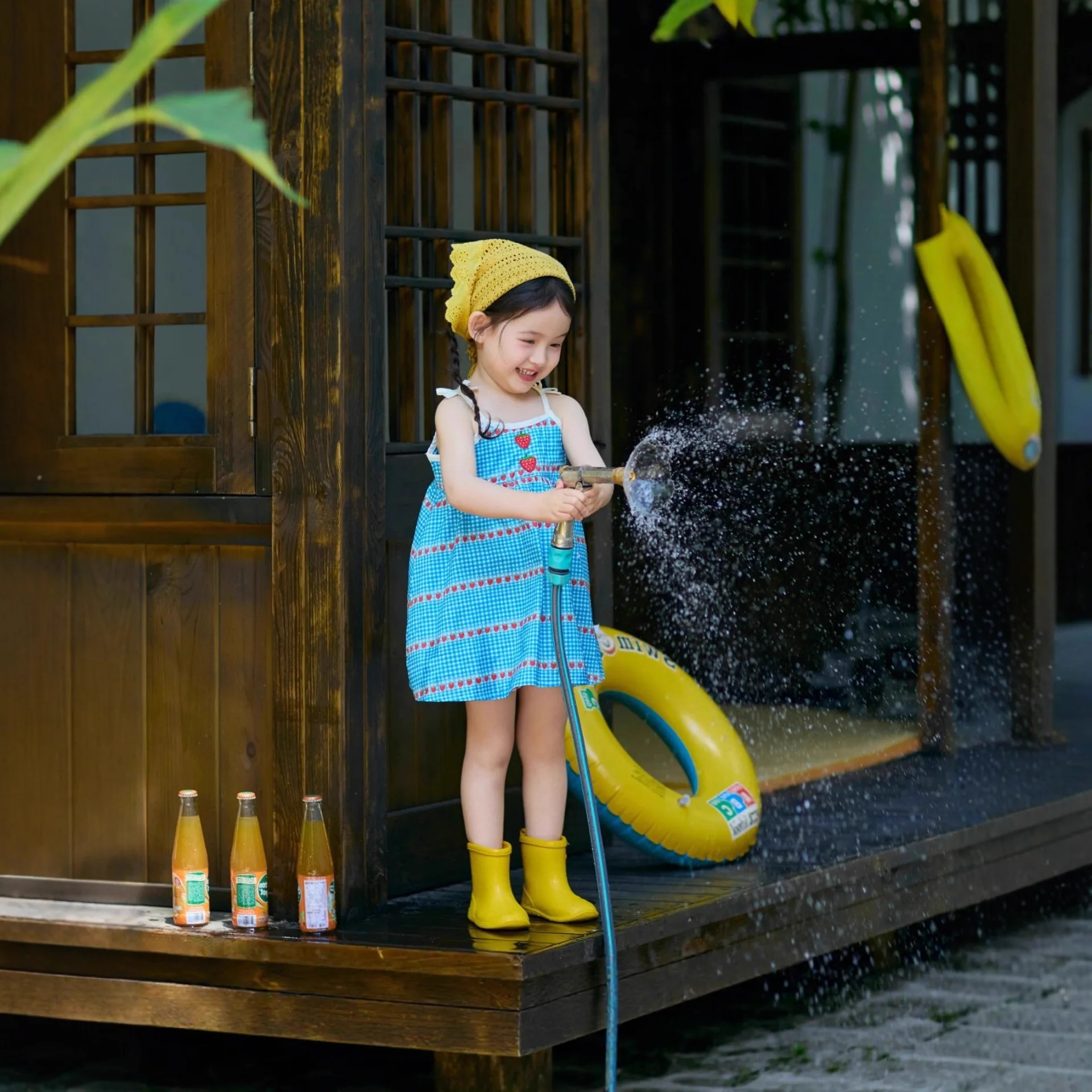 Girls Dress 2026 Spring and Summer New Children's Clothing Korean Wind Girl Baby Lovely Sweet Seaside Holiday Halter Skirt
