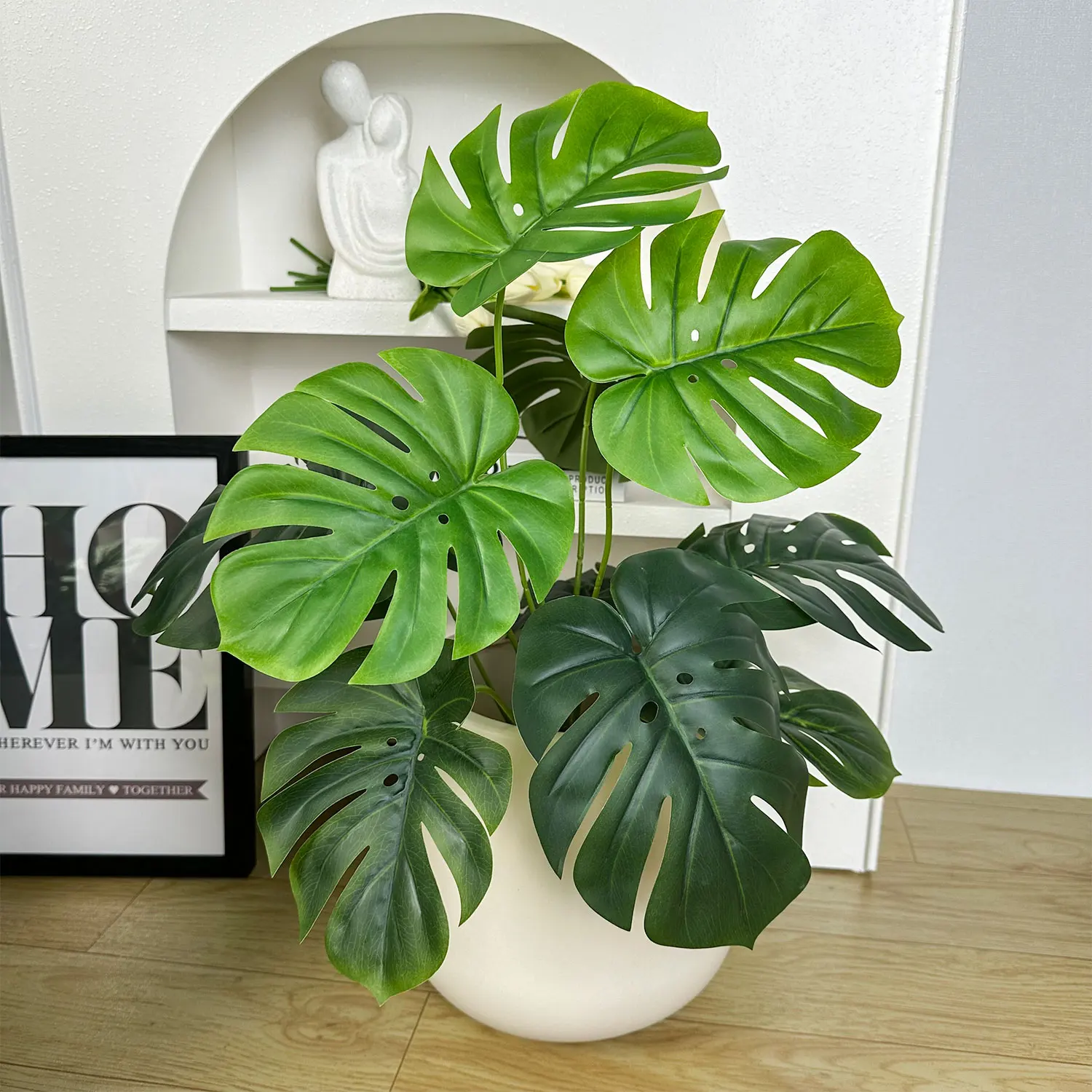 65/100cm Monstera Pflanze Kunststoff blatt kleine gefälschte Pflanze Topf dekorative Indoor künstliche Pflanze für Wohnkultur Büro