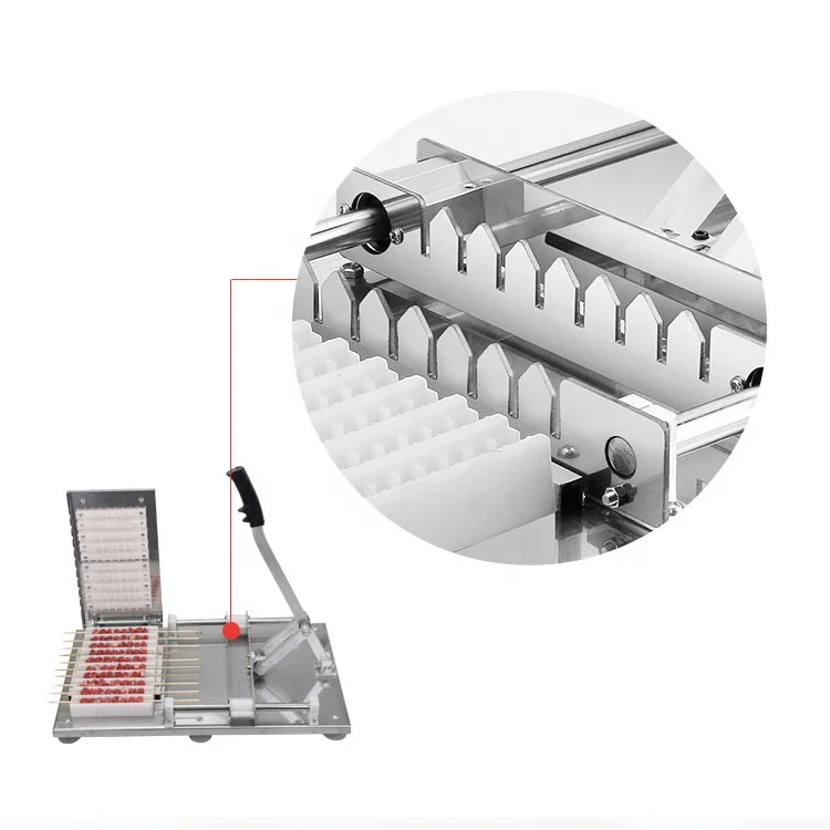Cheap and Good Quality Stainless Steel Manual Bbq Meat Skewers Machine