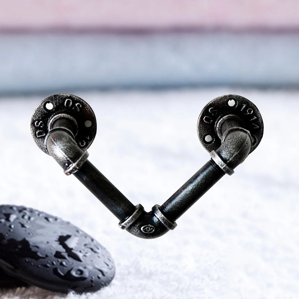 

Iron Towel Bar Wall Mounted Rustic Industrial Storage Shelf For Bathroom Kitchen Wall Hanging Organizer