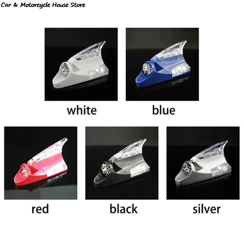 Car Wind Power LED Anti Collision Light Shark Fin Antenna Warning Flash Lamp