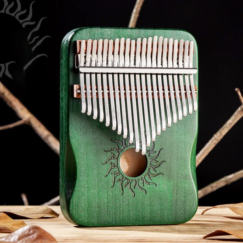 Hluru-Maple Kalimba para iniciantes, madeira completa, 17 chaves, Mbira, Instrumento Musical, Buraco de Som, 21 chaves