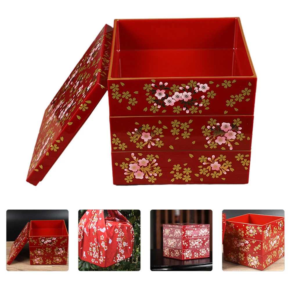 

1Pc Sushi Box with Lid Chinese Bento Box Dim Sum Tray Dim Sum Container Traditional Bento Box Chinese Dim Sum Box