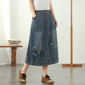 8 best sales Çiçek işlemeli etek - №4