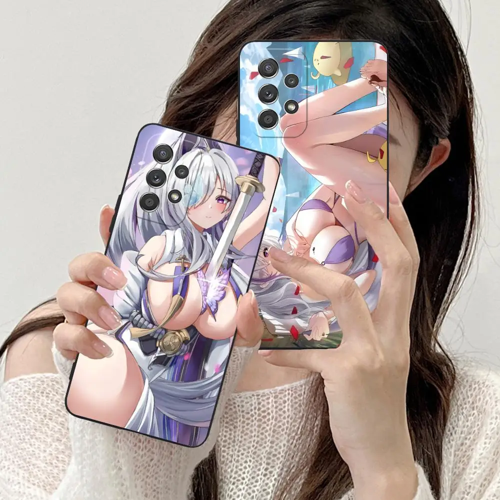 

Azur Lane Unzen Phone Case for Samsung Galaxy A73 72 71 70 56 55 54 53 52 36 35 34 23 16 15 5G Black Luxury Cover Cellphones