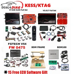 Online Unlimited KESS V 5.017 2.80 EU Red KTAG V7.020 4LED 2.25 OBD2 car diagnostic tool  BDM Frame