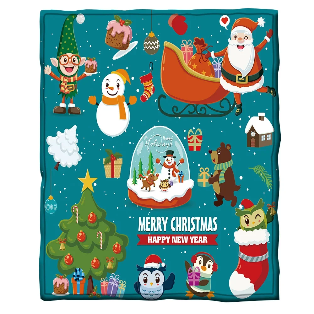 

Red Christmas Blankets Holiday Throw Blanket for Couch Bed Soft Christmas Fleece Thick Winter Warm Cozy Flannel Home Decorations