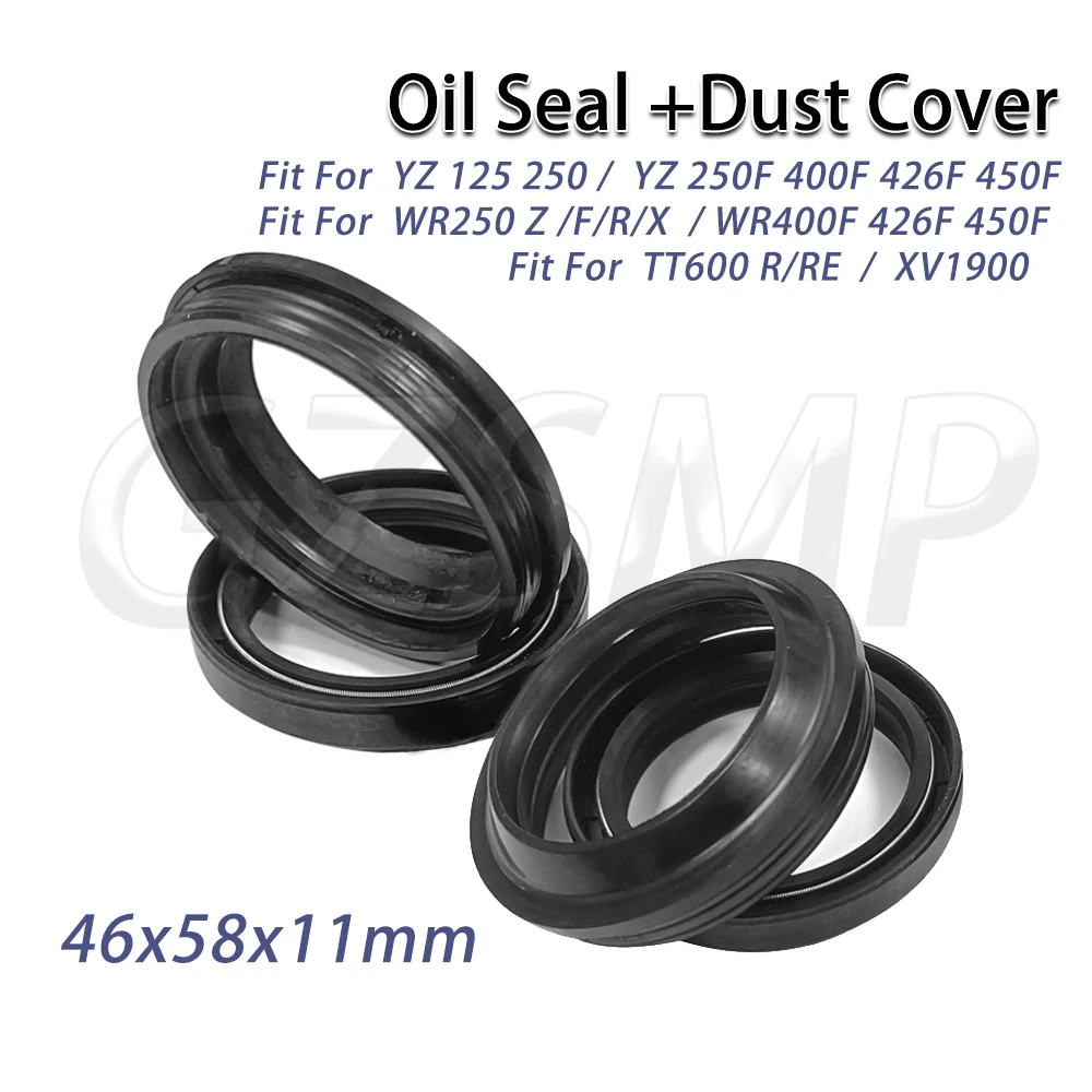 

46x58x11 Front Fork Damper Oil Seal Dust Fit for YZ125 250 YZ250F YZ WR 400F 426F 450F WR250 Z/F/R/X TT600 R XV1900