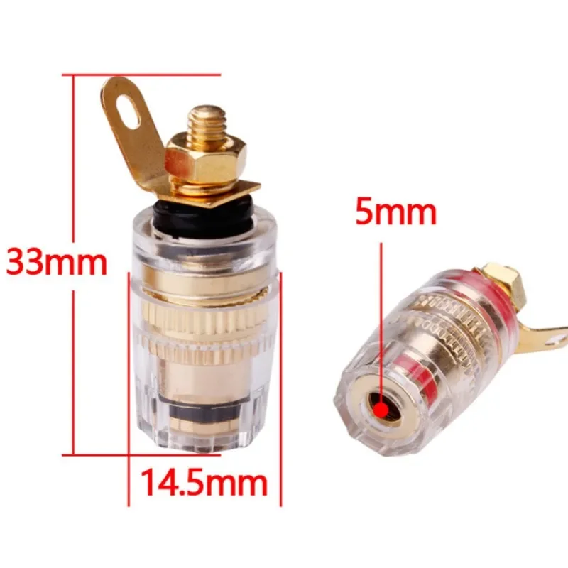 Binding Post Banana Plug Connector Audio Jack Socket For Amplifier Speaker Terminal Board Gold Plated Consumer Electronics