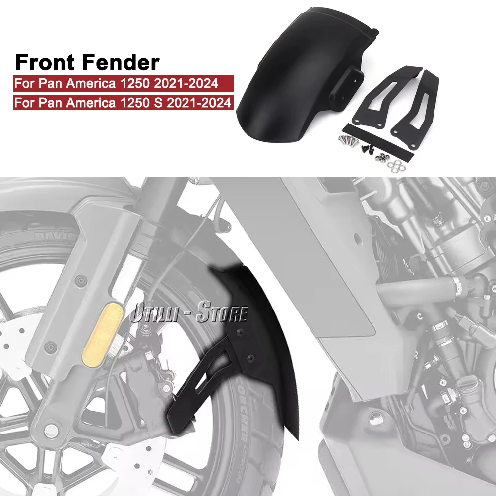 

For Pan America 1250 Special PA1250 S PA1250S 2021-2024 Motorcycle Front Fender Mudguard Mud Guard Kit Extended by 265mm