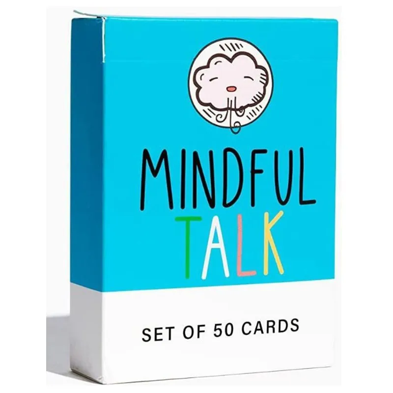 50 Cards Mindful Talk English Version of Mindful Talk Children\'s Card Game Family Party Leisure Cards Gifts