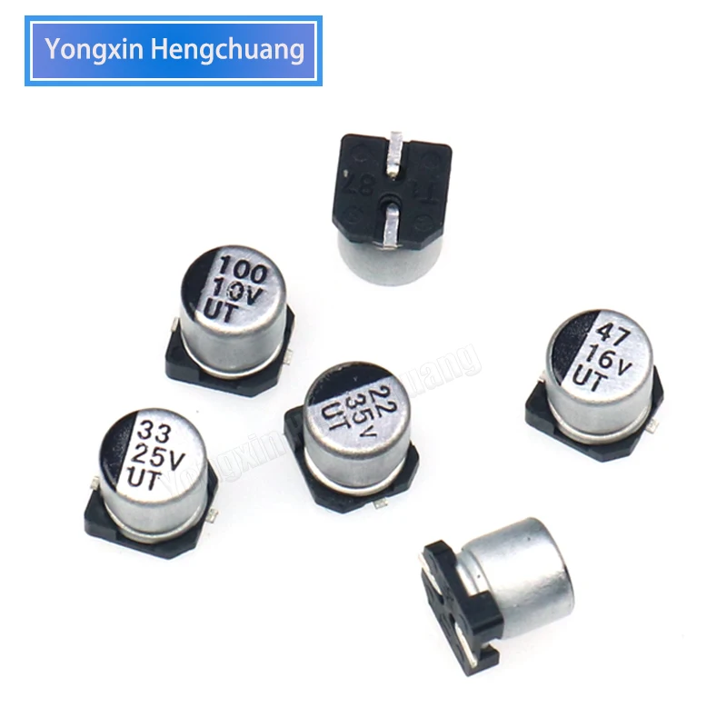 50PCS 5X5.4 patch aluminum electrolytic capacitor 10V 16V 25V 35V 50V 10UF 22UF 33UF 47UF 100UF