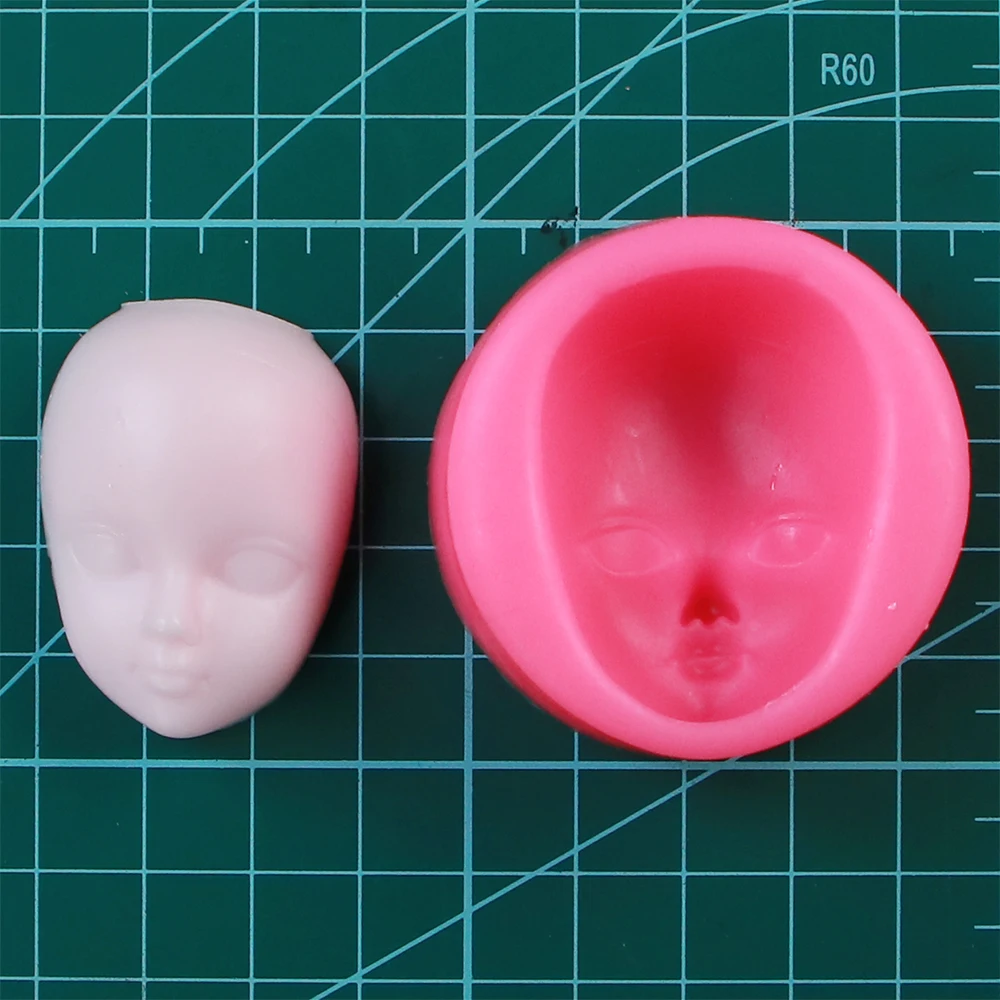 Baby face girl Head chocolate silicone mold for cake decorating tools Polymer Clay Resin Candy Super Sculpey F0929
