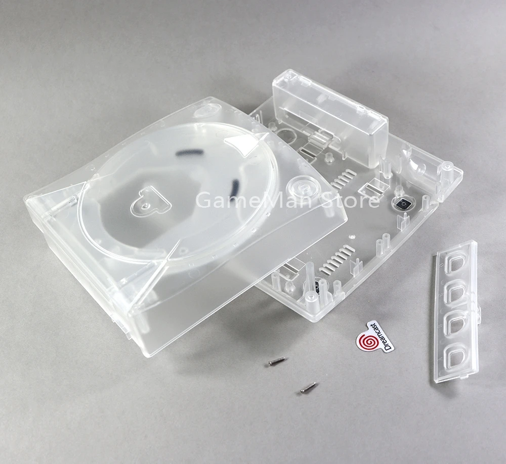 For SEGA Dreamcast DC Retro Video Game Console Housing Shell Transparent Boxes Replacement Plastic Shell Translucent Case