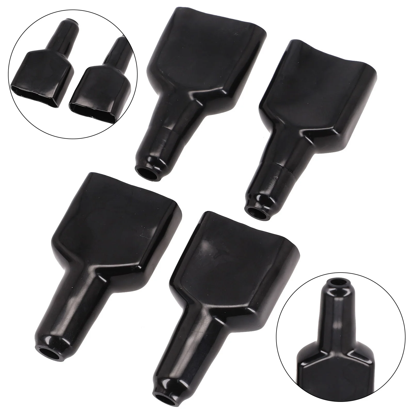 4 PCS 50 Amp Plug Cover Waterproof For Anderson Plug Connector Dustproof Cable Jacket Black For Caravan Solar Panel Accessories