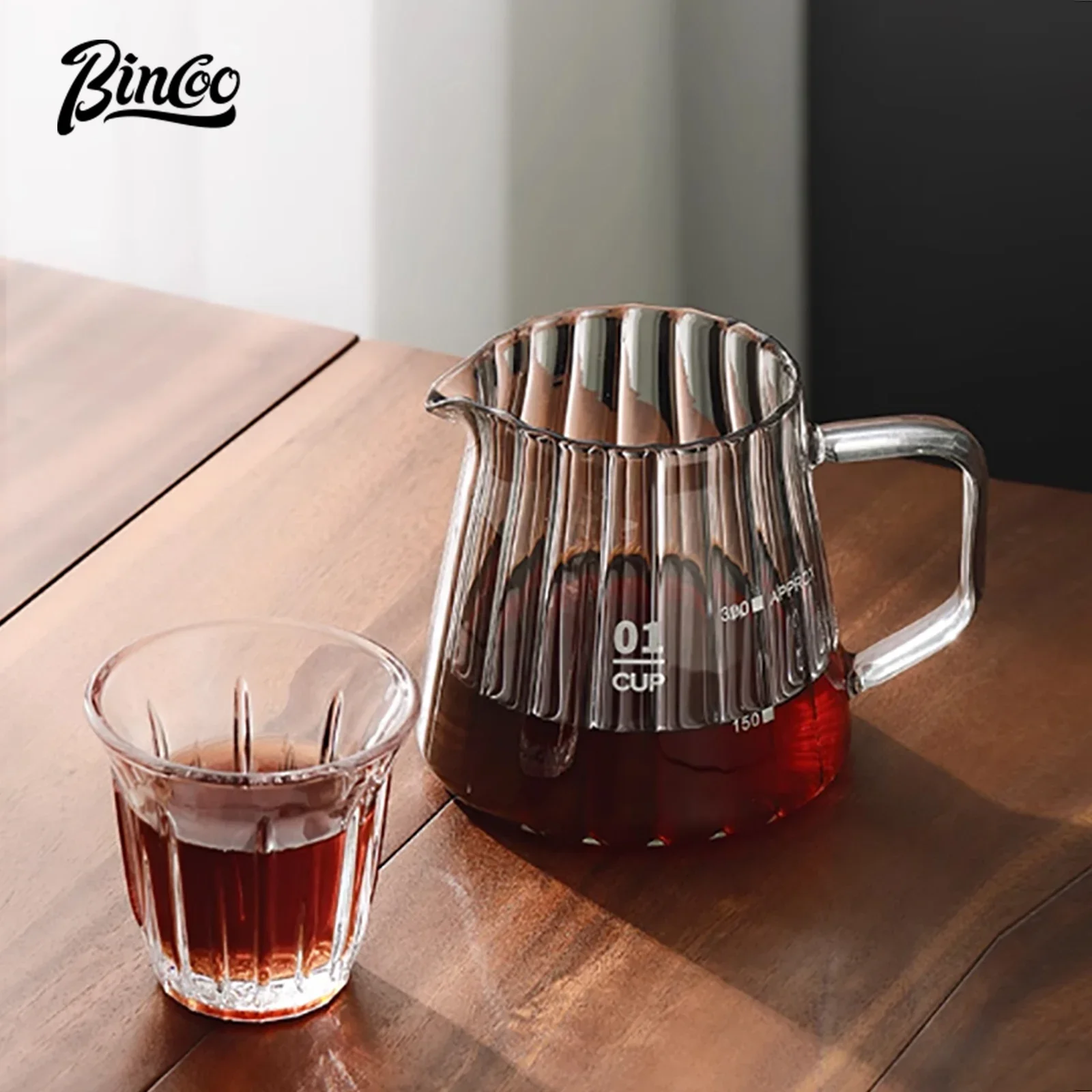 Bincoo-Hand Brewed Coffee Pot, Glass Filter Cup, Sharing Pot, Hand Brewed Coffee Set, Home Coffee Brewing Pot