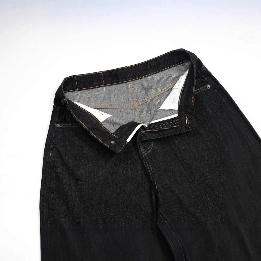 Zomer nieuwe Amerikaanse High Street koe gewassen denim cropped broek heren all-match casual woord wijde pijpen