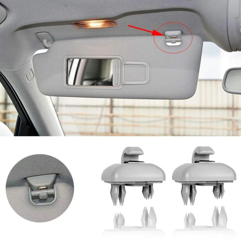 Car Sun Visor Retainer Hook 8U0857562A Car Clips Screws Fastener For - A3 A6 C5 A4L A6 Q5 Q3 A5 Bracket