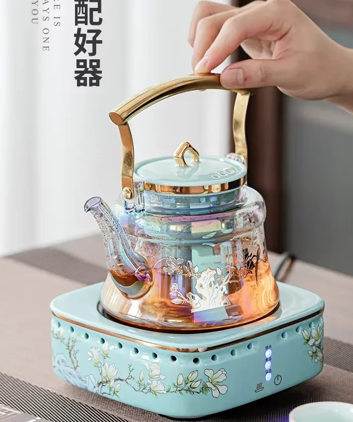Electric Tea Stove And Tea Kettle Set 220V High-Temperature Resistant Kitchen Home Appliance for Brewing Tea - LYH