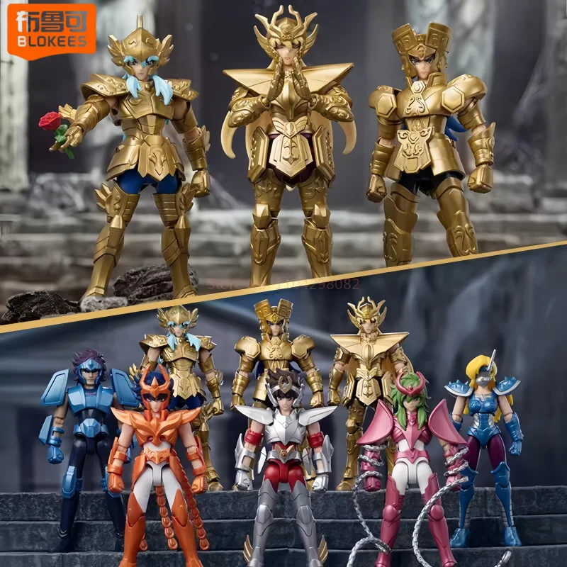 

Blokees New Saint Seiya Galaxy Version Vol 4 Blind Box Gold Zodiac Saga Assembly Action Figure Anime Collectible Model Toy Gifts
