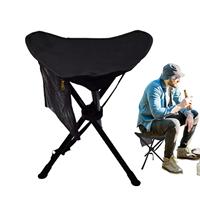 Folding Camping Stool 100kg Max Weight Tripod Chair Portable Outdoor Stool for Adults Camping Travel Hiking Fishing Backpacking