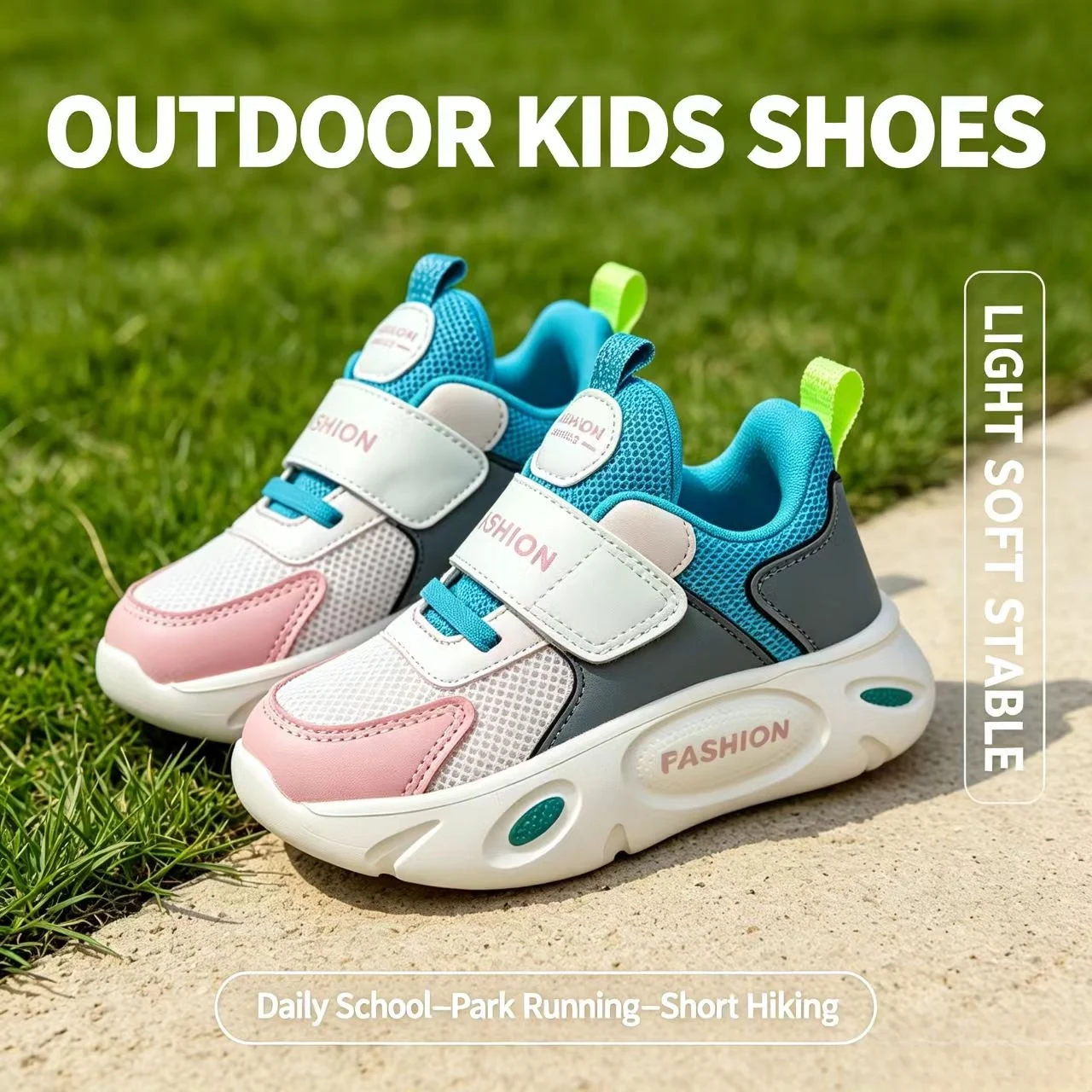 New Design Children Shoes Thick Sole Chunky Sneaker for Girls Autumn Outdoor Casual Walking Sports School Shoes for Girls