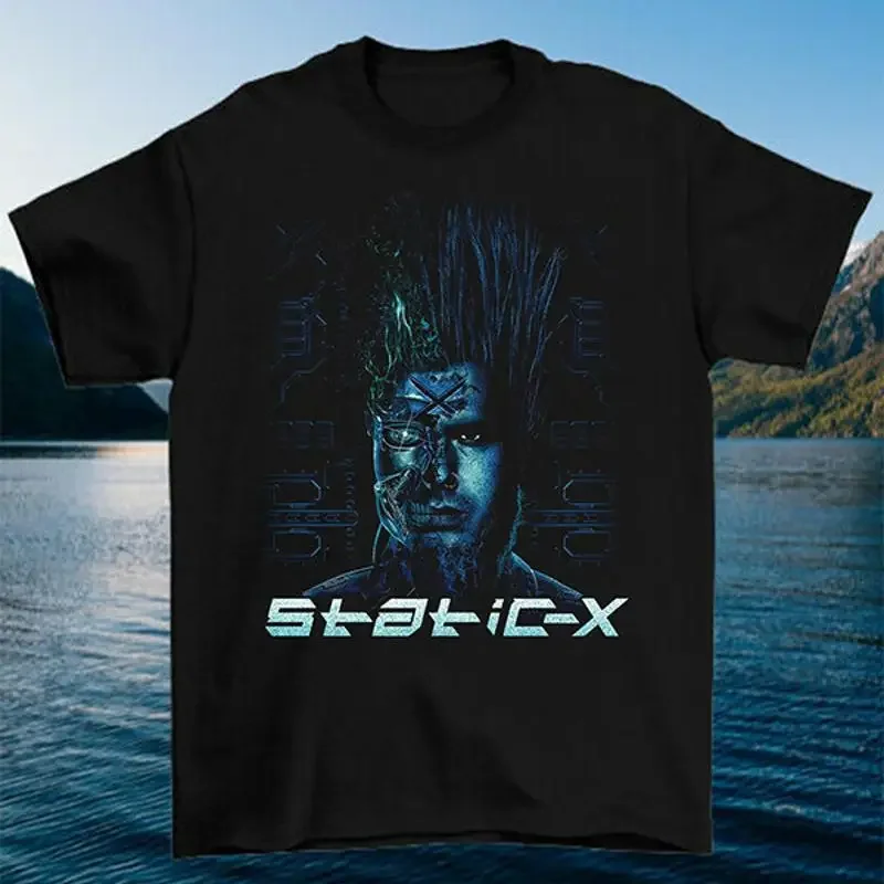 Inspired Static X Cotton Black Men T Shirt S to 5XL Fans