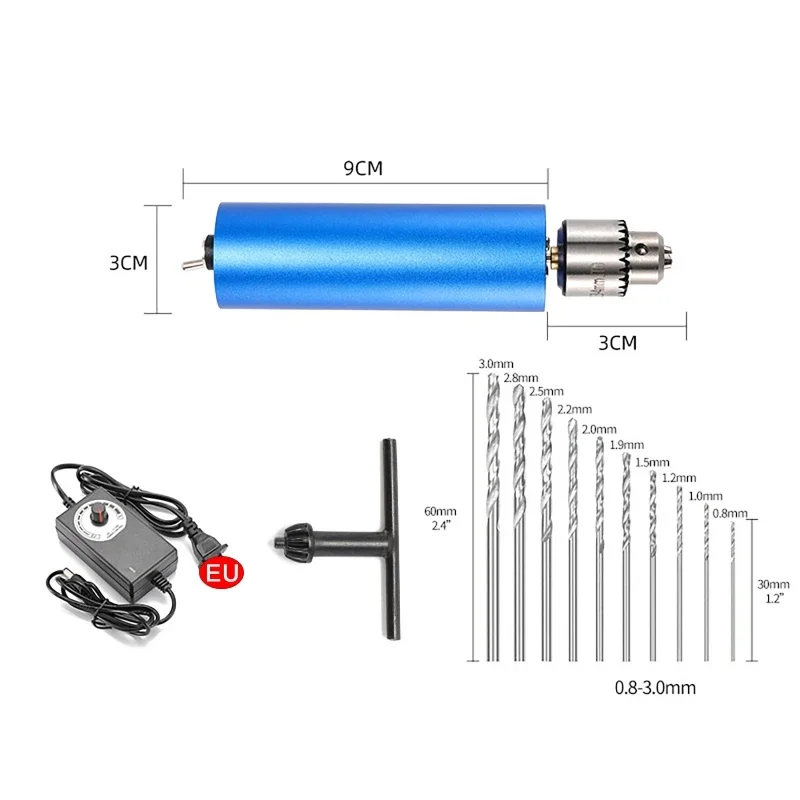 220V 13000rpm Stepless Speed-adjustable Handheld Mini Metal Electric Grinder Multifunct Polishing and Engraving Electric Drill