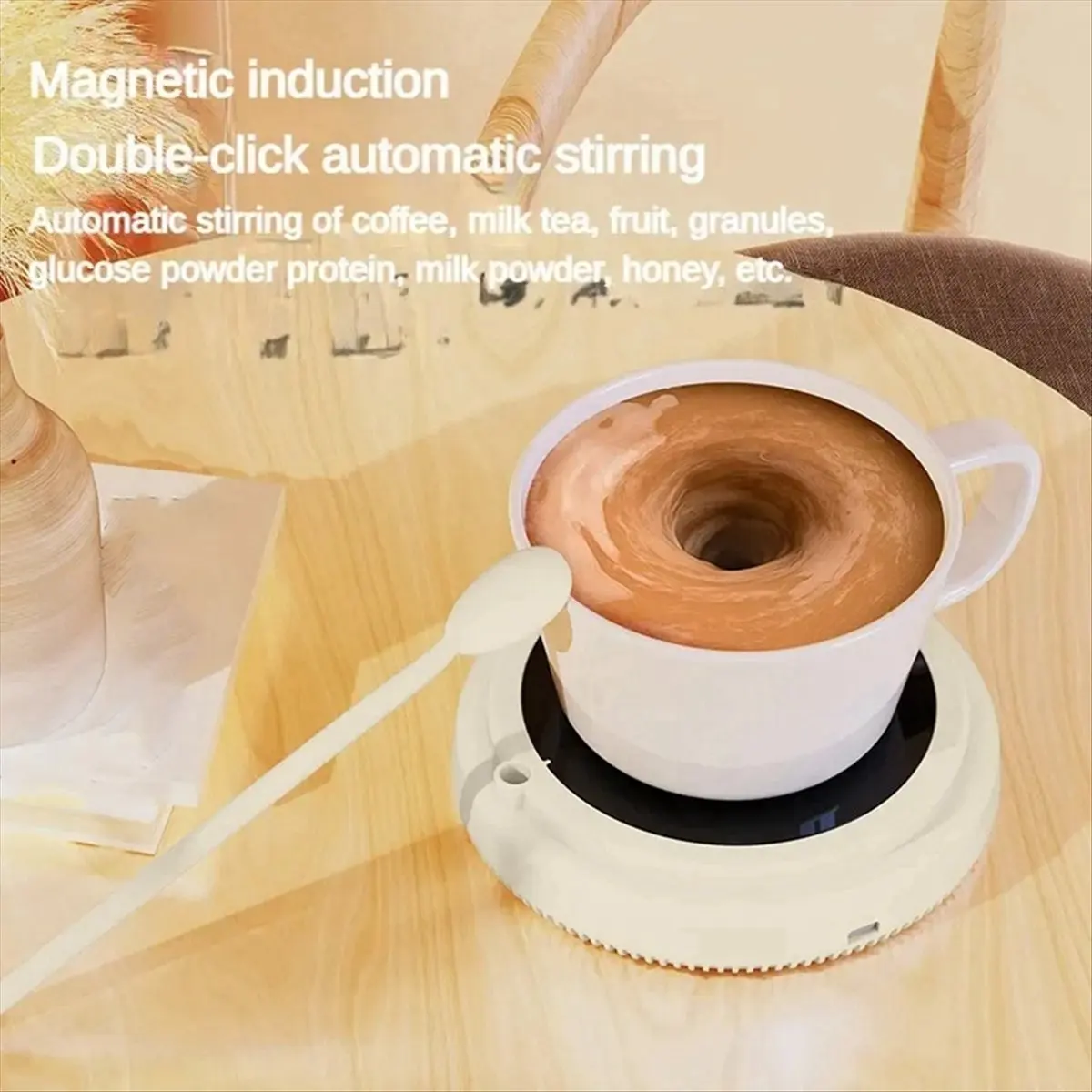 ABYK-agitador de leche magnético recargable, licuadora de café eléctrica, coctelera de leche para bebé, decantador de vino inteligente()
