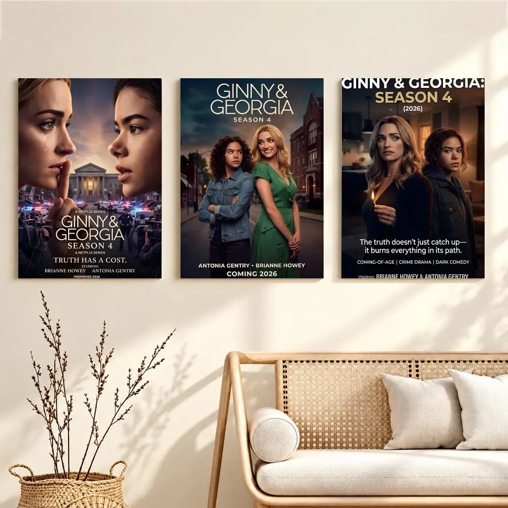Family Drama Series G-Ginny Georgia Poster Artwork Self Adhesive Indoor Wall Hanging Room Decor Gift