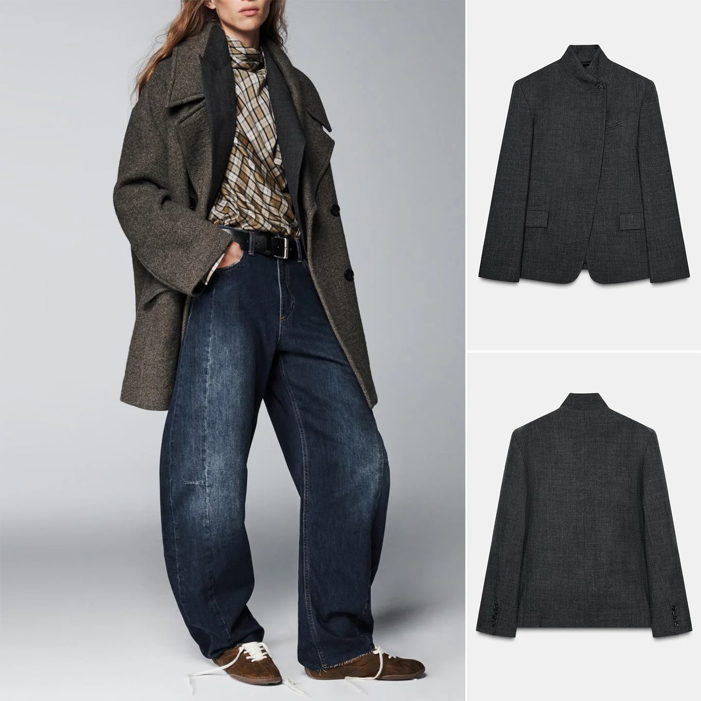 

Autumn Winter New Women's Design Sensation Simple Style Stand Collar Long Sleeve Suit Jacket Polyester Fiber Commute Work Bus...