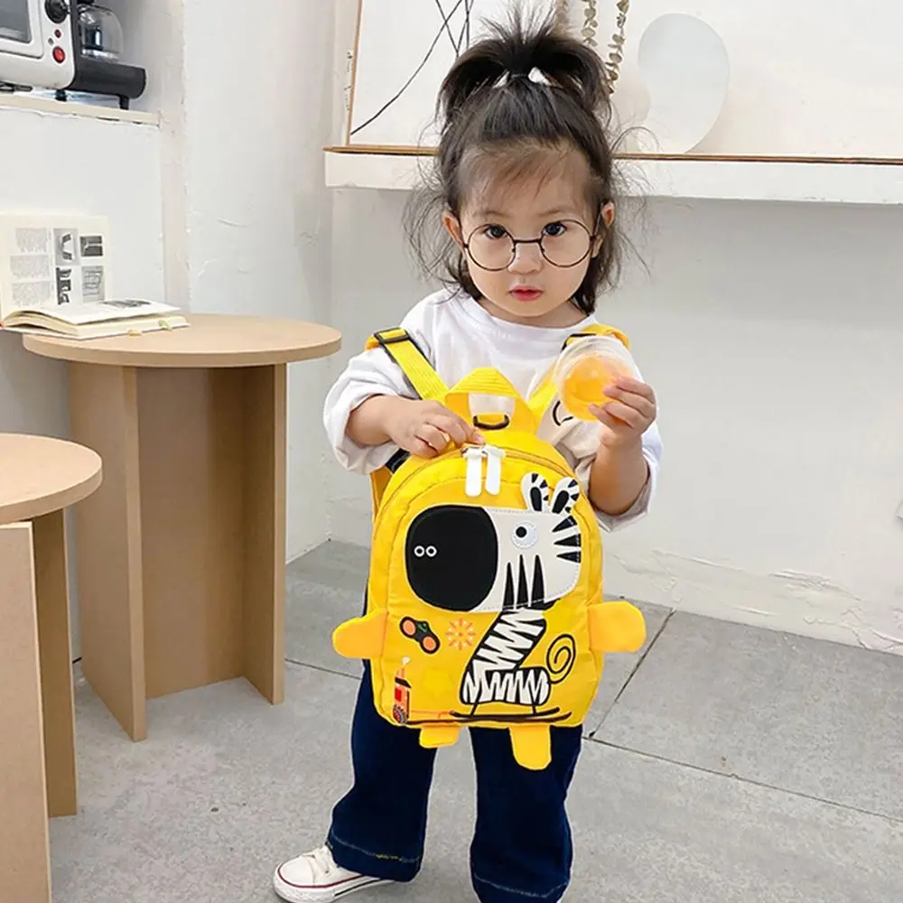 Mochila infantil anti-perdida com desenhos animados, girafa, bolsa de escola para crianças e bebês na moda, verão