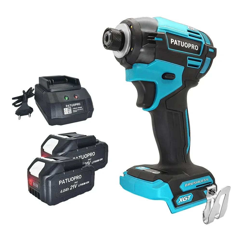 

1/4-Inch Hex Brushless Compact Impact Driver Electric Cordless Screwdriver 4-Speed Handheld Power Tools For Makita 18V Battery