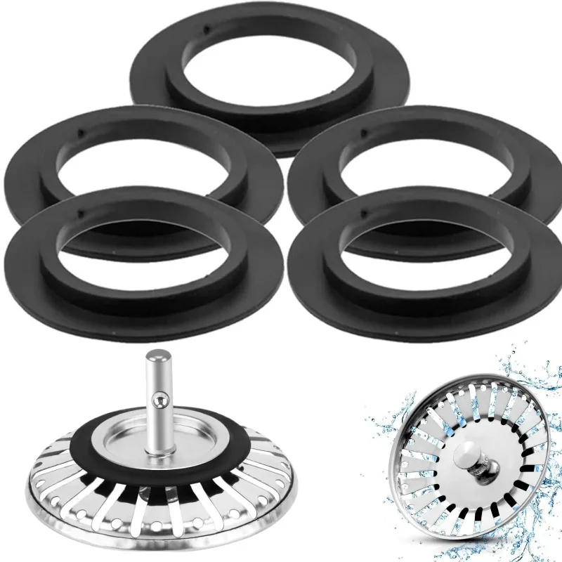 5pcs Rubber Seal Washer Gasket for Franke Basket Strainer Plug for 78 79 80 82 83mm Kitchen Bathroom Sink Drain Seal Gasket