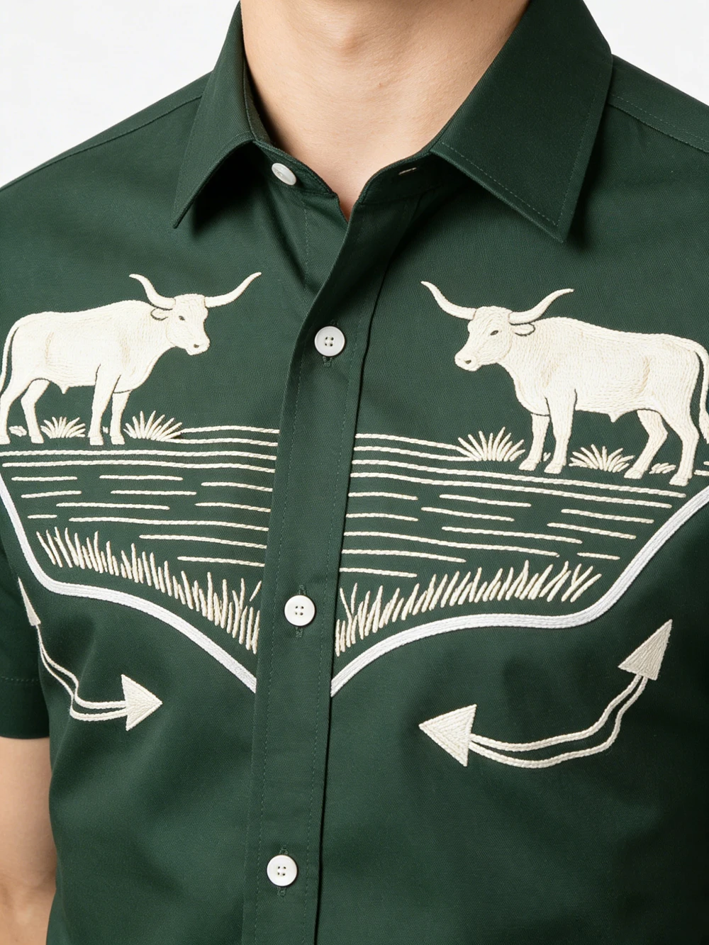Men's Street American Western Style Short Sleeve Lapel Shirt Natural Symmetrical Pattern 3D Printed Shirt Outdoor Men's Clothing