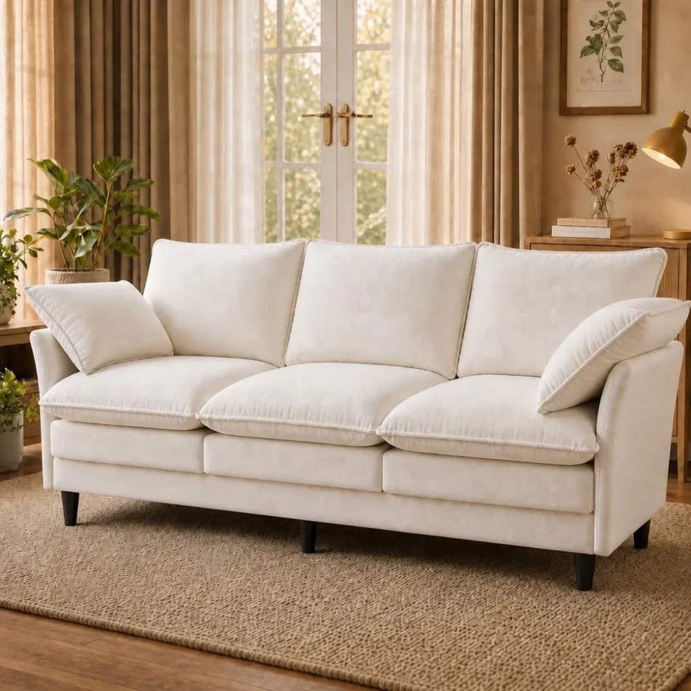 69” Small Sofa, Cloud 3-Seat Love Seat, Small Couch for Living Room, Customized