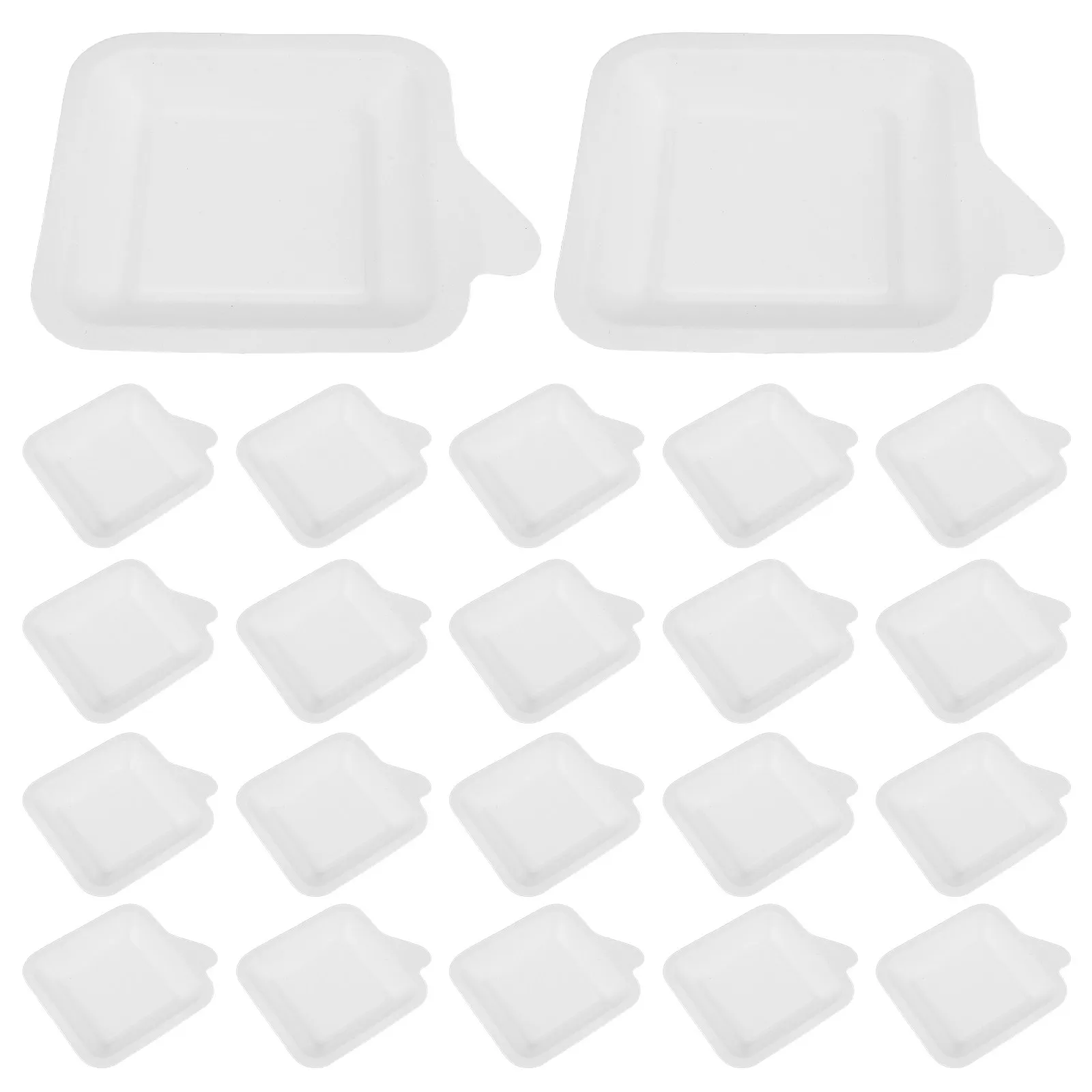 100Pcs Eco Friendly Square Paper Plates Birthday Party Plates Strong Load Bearing for Cakes Appetizers Outdoor Events DIY