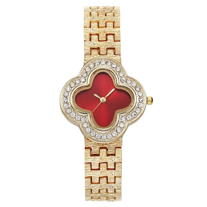 Women's Quartz Watch Four-Leaf Clover Diamond Dial Fashion Female Watches Casual Ladies Watch Daily Wear Girl Gifts view 4