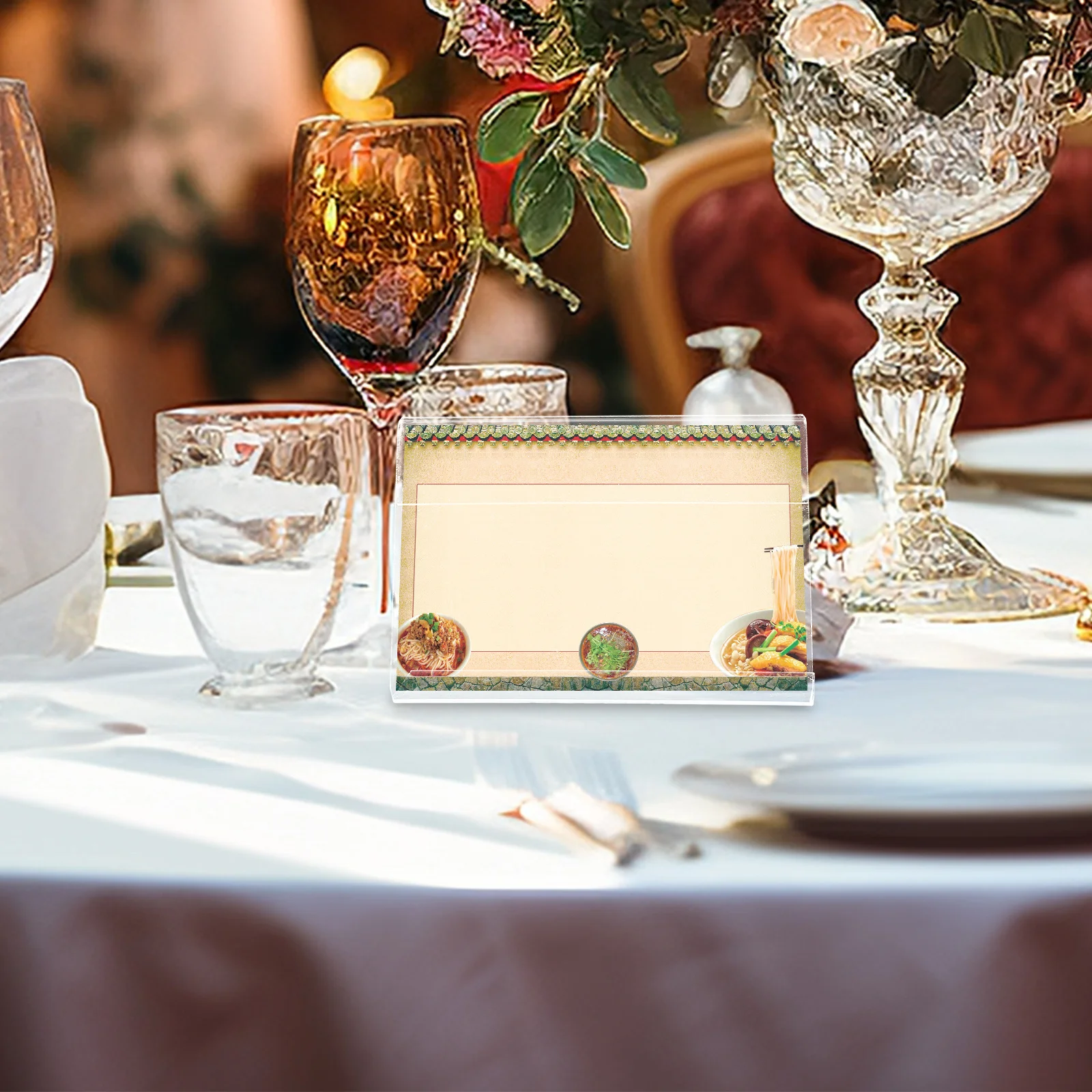 

20pcs Acrylic Table Sign Holder L-Shape Display Stand For Price Tags Advertising Signs Retail Store Restaurant Exhibition