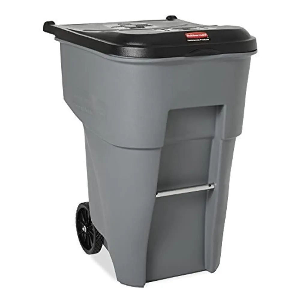

BRUTE Rollout Trash/Garbage Can/Bin with Wheels, 95 Gal, Gray, for Restaurants/Hospitals/Offices/Back of House/Warehouses/Home