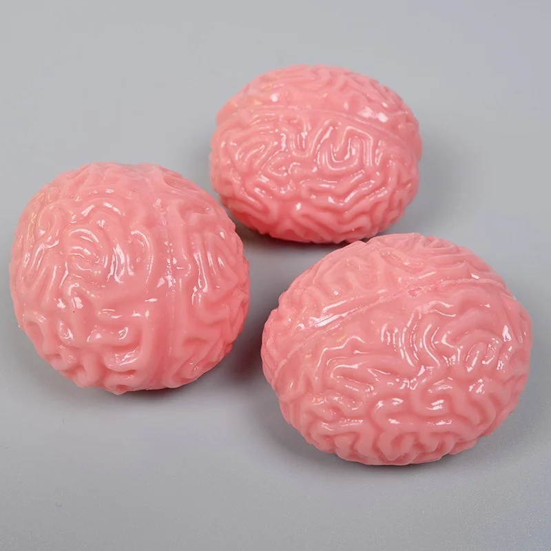 1 pçs macio tpr squeeze bola brinquedos simulação cérebro anti-stress brinquedo mole bola de estresse para crianças adultos brinquedo