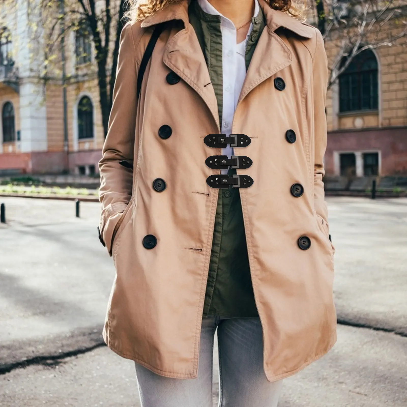 

Windbreaker Toggle Buckles Pu Coat Closure For Trench Duffle Shawl Cardigan Dress Waistband Diy Clothing