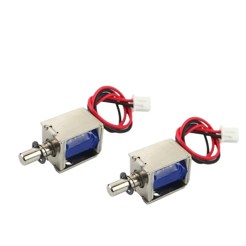 LY-02 12V Mini DC Push-Pull Electromagnet, Open Frame Through Type Small Electromagnetic Lock