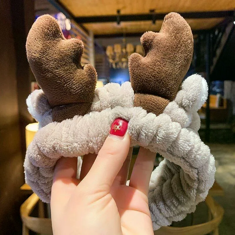 Hairband Cat Coral Plush Headband Cute Soft Hair Bow Headband Hairband Wash Face Makeup Headband Bandage Accessories