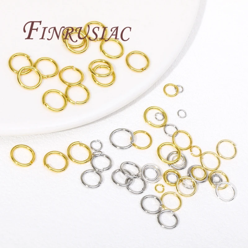 20-200Pcs 3-8mm Gold Plated Split Ring Open Jump Rings Connectors For DIY Jewelry Making Supplies Connecting Rings